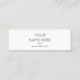 Minimalist enkel ren modern mini- visitkort