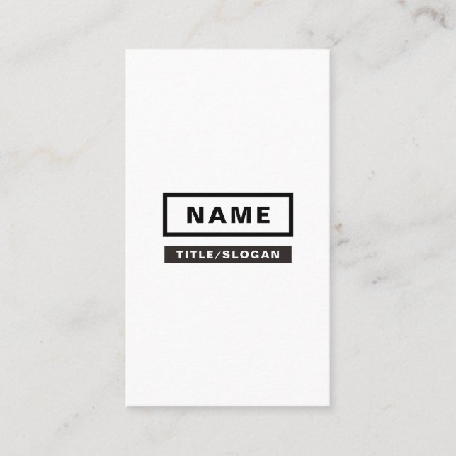 Minimalist enkel vertikal visitkort (Framsida)
