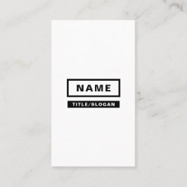 Minimalist enkel vertikal visitkort
