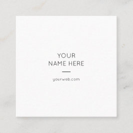 Minimalist enkla moderna kvadrerar visitkorten fyrkantigt visitkort