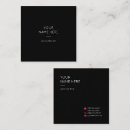 Minimalist enkla moderna kvadrerar visitkorten fyrkantigt visitkort