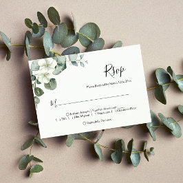 Minimalist Eucalyptus Löv Greenery Bröllop OSA Kort