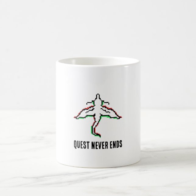 Minimalist Fantasy Dragon Art Kaffemugg (Center)