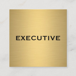 Minimalist Faux Guld Metallic Fyrkantigt Visitkort