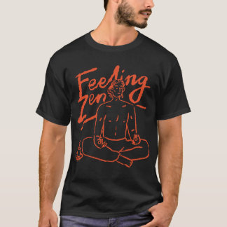 Minimalist Feeling Zen Hand-Drawn Meditation Yoga  T Shirt