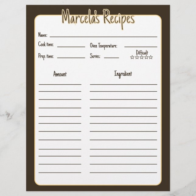 Minimalist Floral Mexican Recipe Pages for Binder  (Framsida)