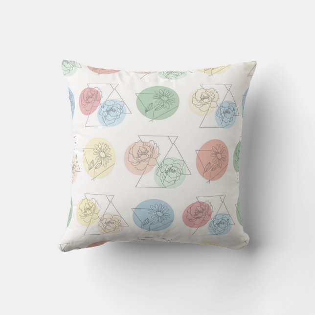 Minimalist Floral Pillow Kudde (Baksida)