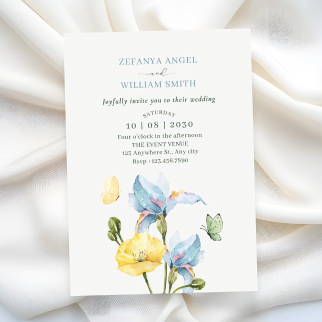 Minimalist flower bouquet wedding inbjudningar (Skapare uppladdad)