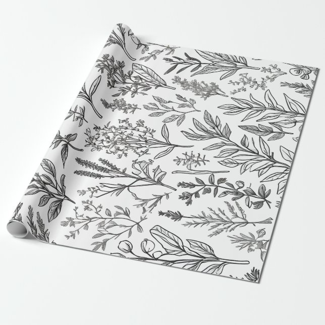 MInimalist Flower Presentpapper (Utrullad)