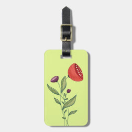 Minimalist Flowers Abstrakt Botanical Line Art Bagagebricka