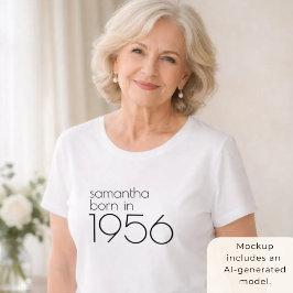 Minimalist Född 1956 70-årsfest T Shirt