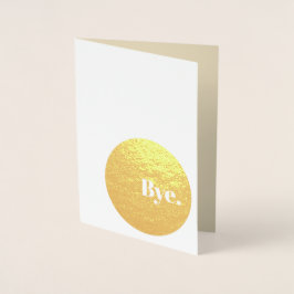 Minimalist Foil Goodbye Card for Coworker Folierat Kort