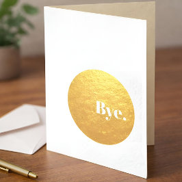 Minimalist Foil Goodbye Card for Coworker Folierat Kort