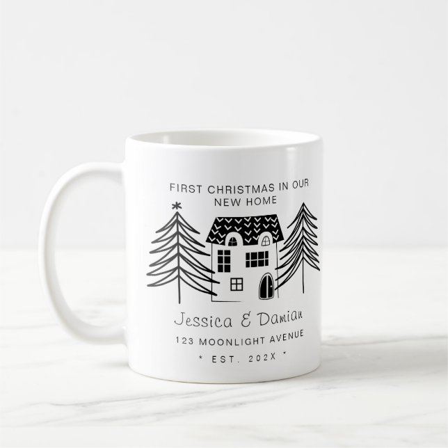 MINIMALIST FÖRST CHRISTMAS I VÅRT NYA HEMM KAFFEMUGG (Vänster)