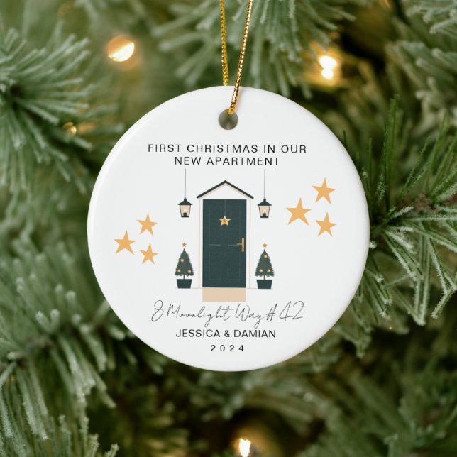 MINIMALIST FÖRSTA CHRISTMAS I VÅRT NYA APARTUS JULGRANSPRYDNAD KERAMIK (Träd)