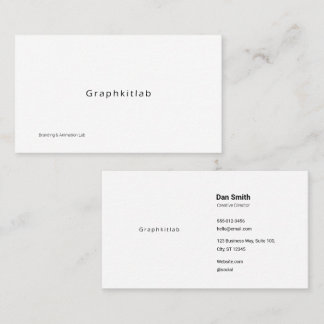 Minimalist Founder Branded Business Card Visitkort