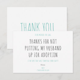 Minimalist Funny Handwriting Mother-in-law Quote