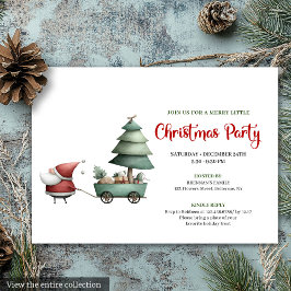 Minimalist Funny Santa Claus Festive Party Invite Inbjudningar