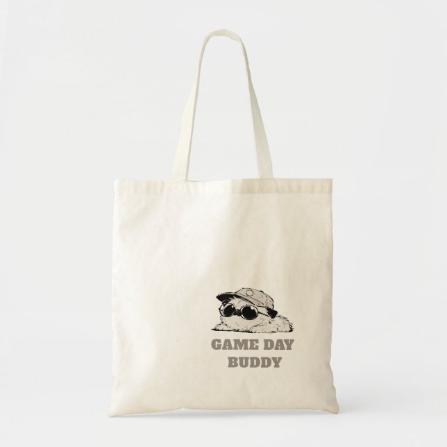 Minimalist Game Day Buddy Dog  Tygkasse (Framsidan)