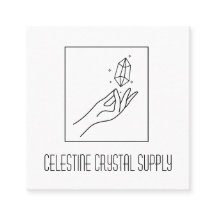 Minimalist Gemstone Reiki Crystal Shop Logotyp