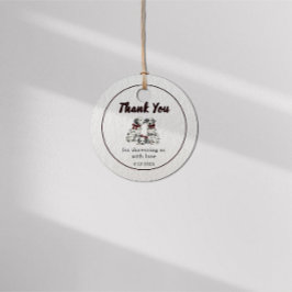 Minimalist Gender Neutral Chic Dalmation  Gåvor Etiketter