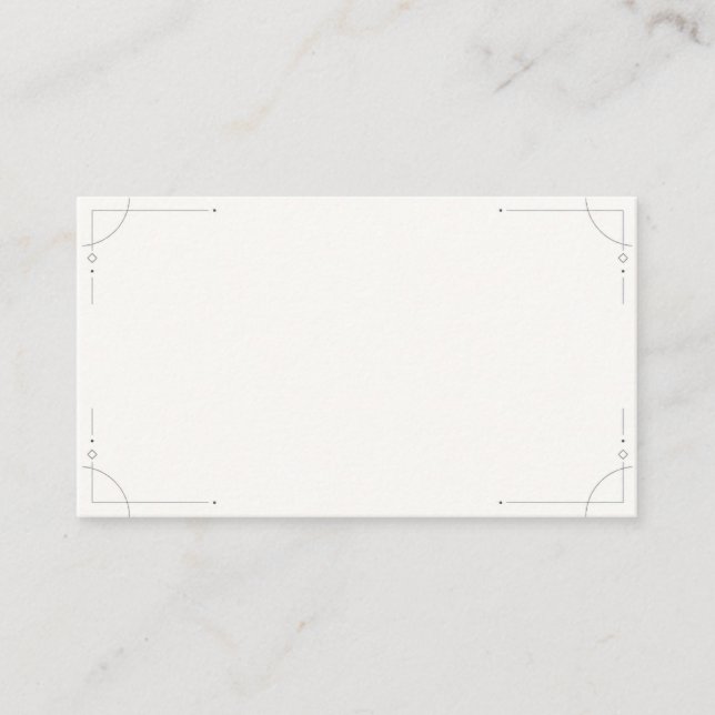 Minimalist Geometric Blank Wedding Enclosure Card  Tilläggskort (Framsida)