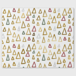 Minimalist Geometric Christmas Tree Wrapping Paper Presentpapper