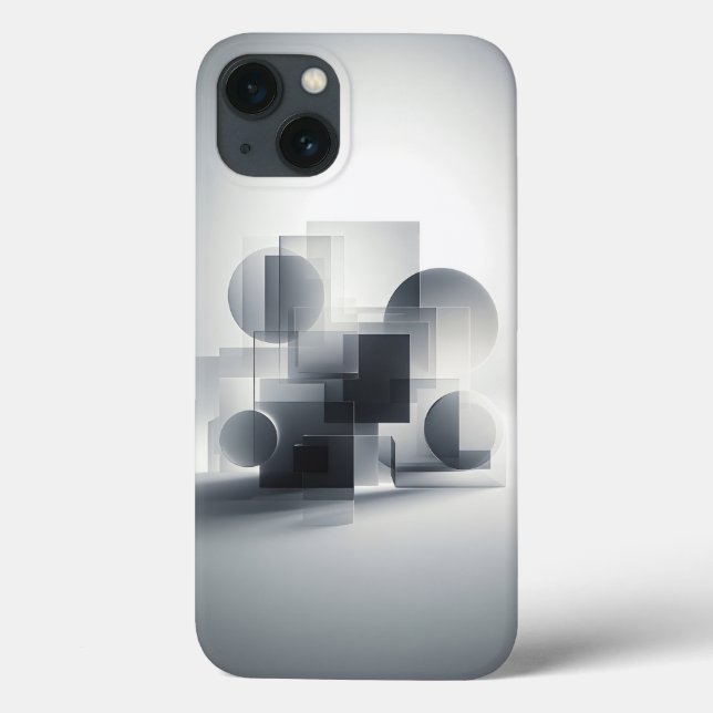 Minimalist Geometric Glass Phone Case - Abstract  (Baksida)