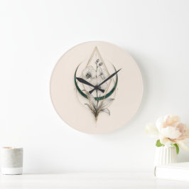 Minimalist Geometric Gold Orchid Luxury Acrylic Stor Klocka