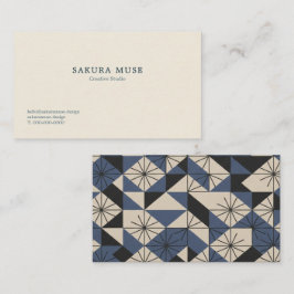Minimalist Geometric Japanese Business Card  Visitkort