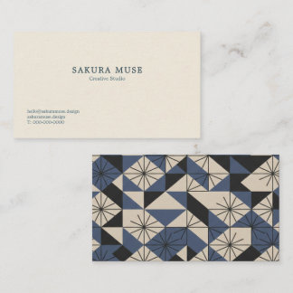 Minimalist Geometric Japanese Business Card Visitkort