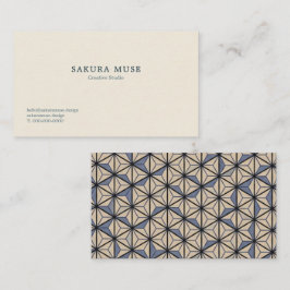 Minimalist Geometric Japanese Business Card  Visitkort