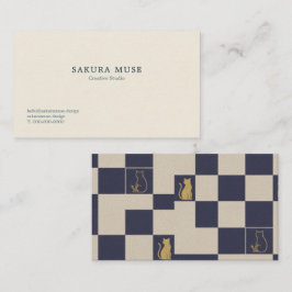 Minimalist Geometric Japanese Business Card   Visitkort