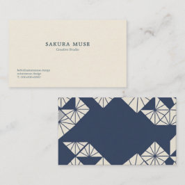 Minimalist Geometric Japanese Business Card  Visitkort