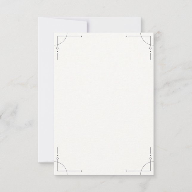 Minimalist Geometric RSVP Card OSA Kort (Framsida)