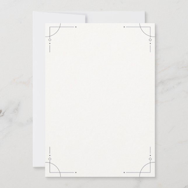 Minimalist Geometric Save the Date Spara Datumet (Framsida)