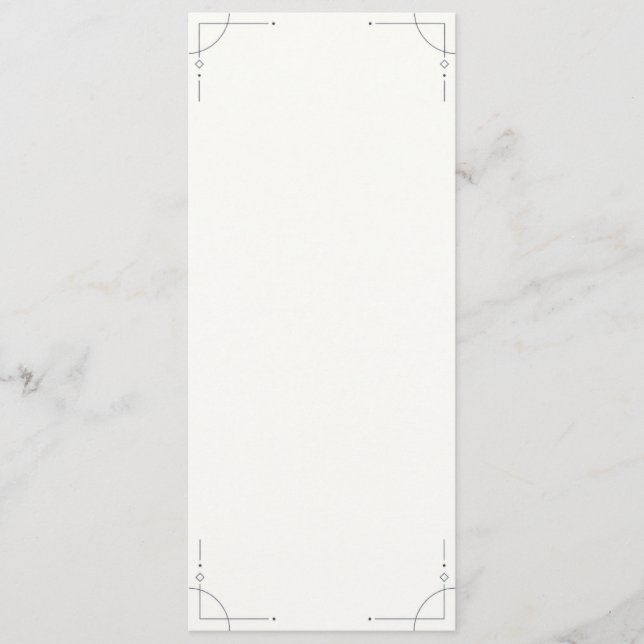 Minimalist Geometric Wedding Menu Meny (Framsida)