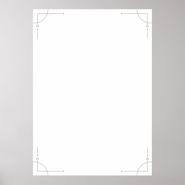 Minimalist Geometric Wedding Seating Chart Poster (Framsidan)