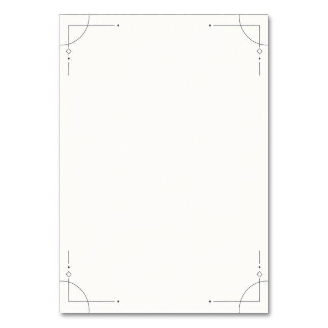 Minimalist Geometric Wedding Table Number Bordsnummer (Framsidan)