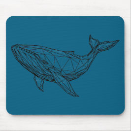 Minimalist Geometric Whale Mouse Pad Musmatta