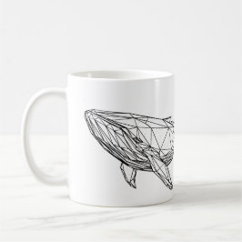 Minimalist Geometric Whale Mug Kaffemugg