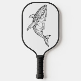 Minimalist Geometric Whale Pickleball Paddle