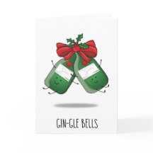 Minimalist gin-gle sätta en klocka på kort för |