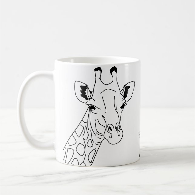 Minimalist Giraffe Kaffemugg (Vänster)