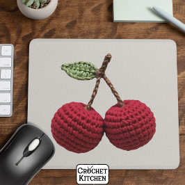 Minimalist Girly Crochet Red Cherry, sommarfärsk Musmatta