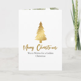 Minimalist Gold Christmas Folded Card Helgkort