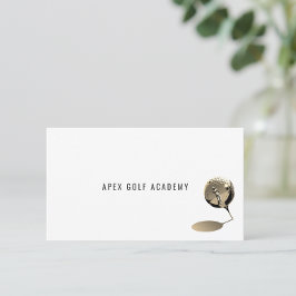 Minimalist Golf Coach Academy Sepia ver Visitkort