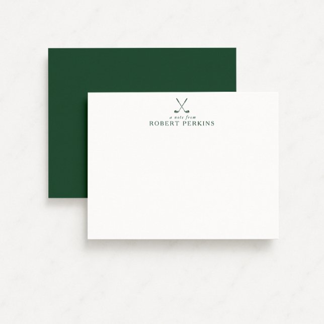 Minimalist Golf Green Stationery Note Card Inbjudningar (Skapare uppladdad)