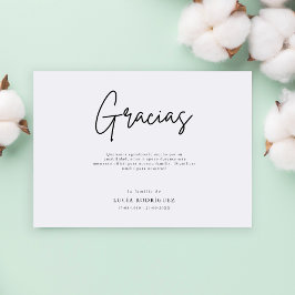Minimalist Gracias Spanskt Begravning Tackkort Kort