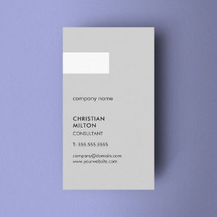 Minimalist Grått White Rand Consultant Visitkort